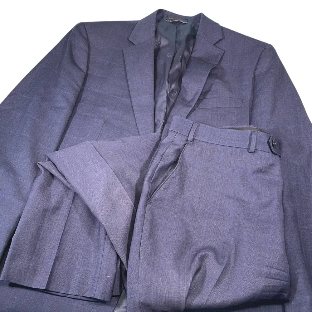 Lauren Ralph Lauren 42L‎ 36x32 Blue 2-Piece Suit Set Wool Blend Professional